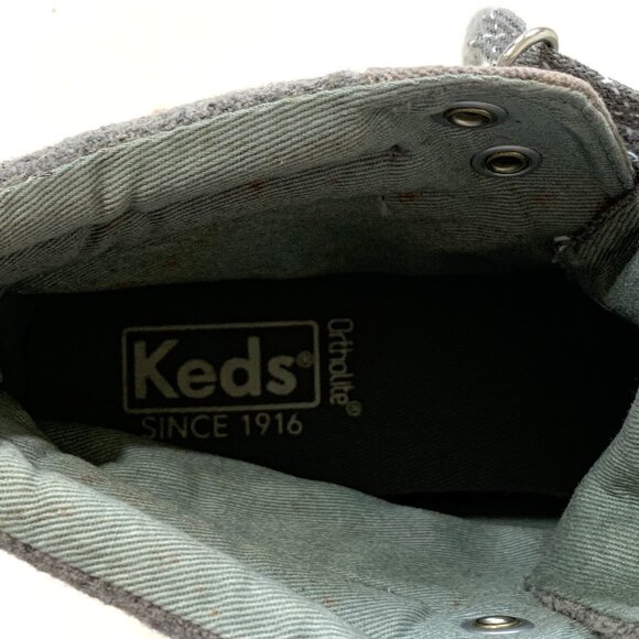 NWOT High-Top Keds Sneakers Women Size 7 Gray Textured - Picture 9 of 10